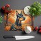 Edge Collections - 15" x 12" - Multicolor - Doberman Pinscher Decorative Glass Cutting Board - 1 Piece